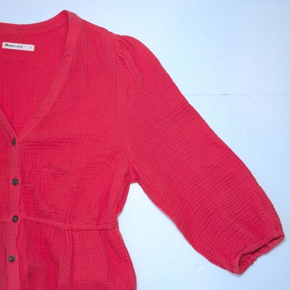 Marine Layer Willow Tiered Button-Up Midi Dress I… - image 6